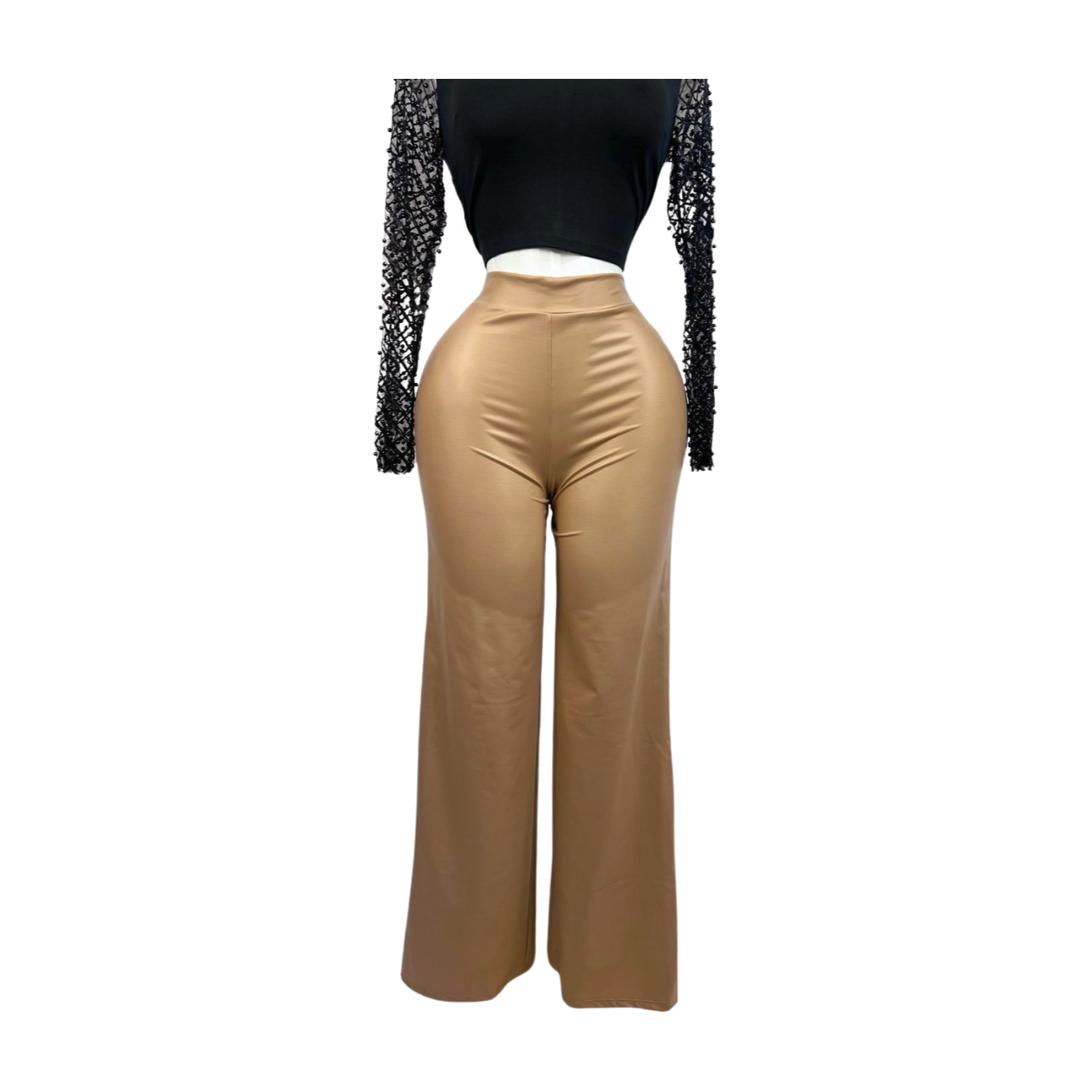 Neutral Feelings Faux Leather Pants