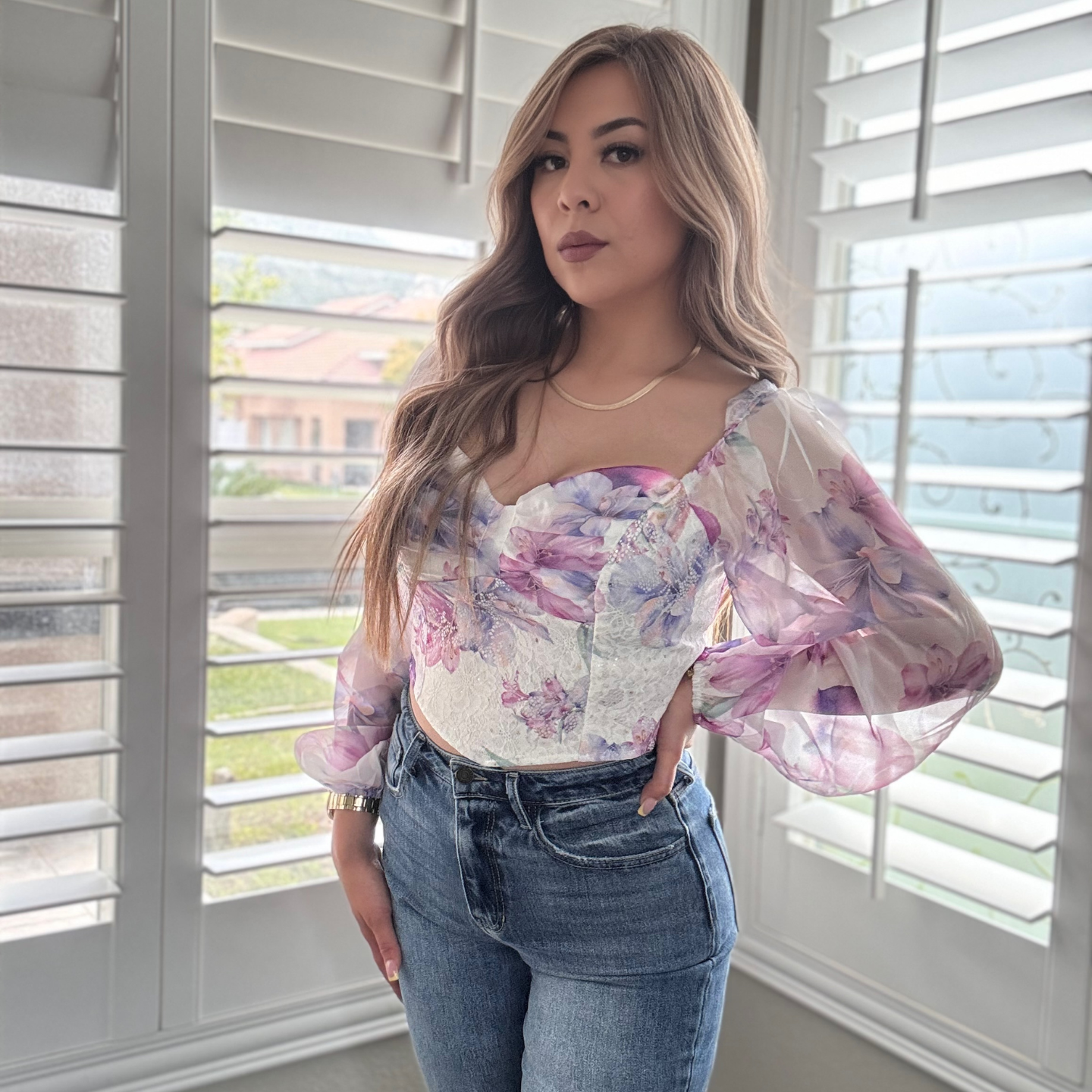 Flower Gem Top